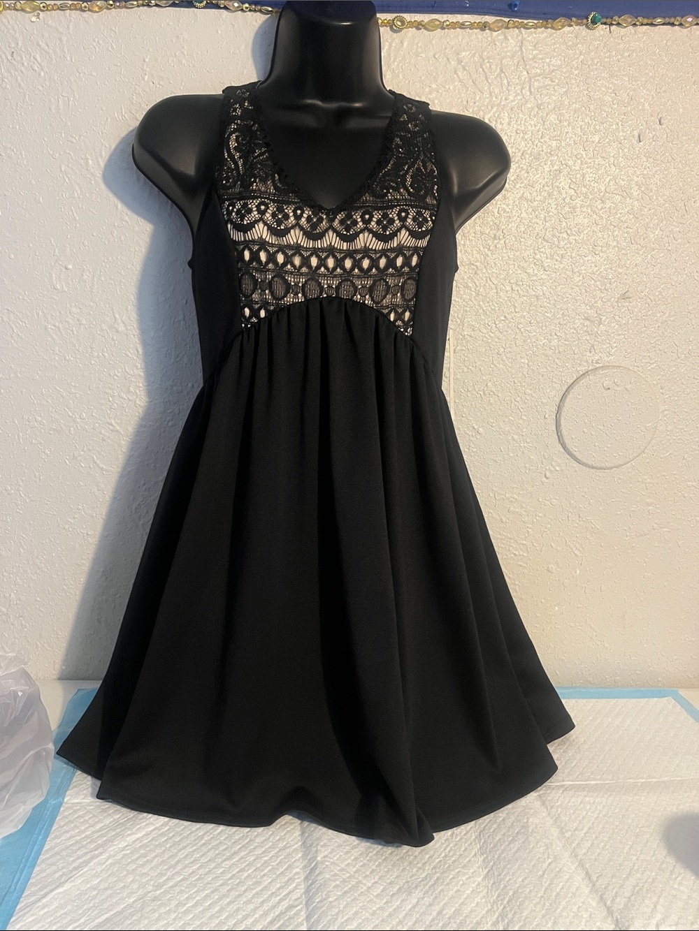 Girls' Black Lace Bodice Formal Dress